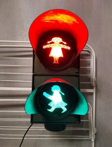 Led ampelfrau mit - led,
