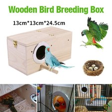 Holzkäfig Haus Zuchtkasten Nest für Vogel Papagei Sittich Nistkasten Sittich NEU