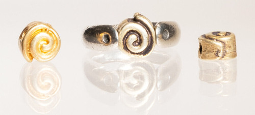 Metallene vergoldete schnecke - metallene,