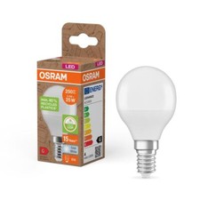 OSRAM E14 LED Tropfenlampe Recycled Plastic matt 3,3W wie 25W neutralweißes Lich