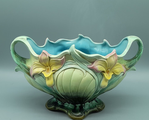 Majolika jugendstil jardiniere - jugendstil,