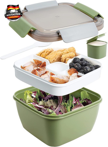 Auslaufsichere salatbox mit - auslaufsichere,