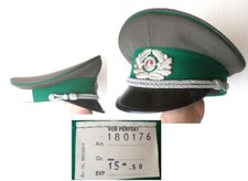DDR NVA Grenztruppen Schirmmütze für Offizier - Uniform (mit VEB PERFEKT Herstel