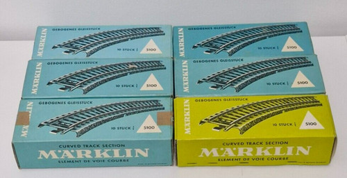 Märklin gebogenes m gleis - 6x,
