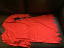 Hexe/Clown Kleid rot,franzen,  Kostüm 116-128 ,5-6 J. Fasching Karneval Mädchen