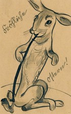 Uli Huber Grußkarte Osterhase