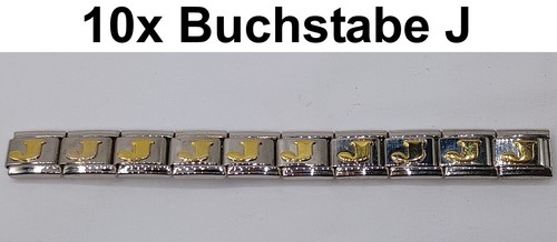 10x buchstaben vergoldet - buchstaben, j