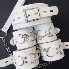 Weiß fessel set - set, pu