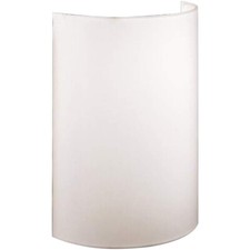 Wandlampe halbrund Stoff Schirm weiß LED Wandleuchte warm Textil Landhausstil