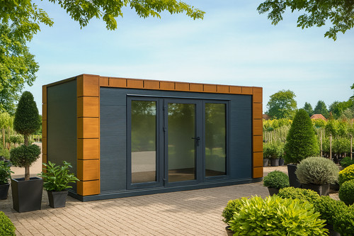 Gartenhaus 5x2 isoliert - gartenhaus, 5x2,5m
