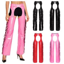 Damen PU Leder Chaps Wetlook