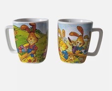 Tasse Ostern Kaffeetasse Becher Henkeltasse Vintage 2 Stück