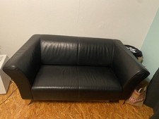 SOFA Couch IKEA Klippan (Lederoptik schwarz) Top Zustand