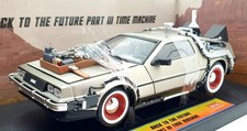 Sunstar 1/18 Scale 2712 Back To The Future Part 3 Time Machine Delorean
