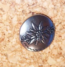 Trachtenknopf rund Edelweiß