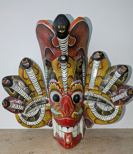 Holzmaske wooden mask - , kobra