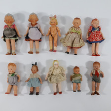 Alte Puppenstuben Puppenhaus Puppen 9 cm bis 14 cm Keramik Porzellan etc. (1)