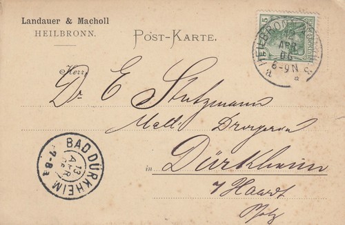 Heilbronn postkarte 1906 - postkarte,