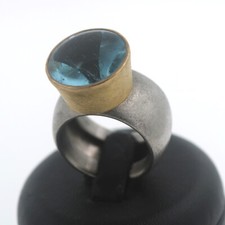 Xxl ring aquamarin 999 gold - xxl,