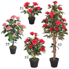 Rose Rosenstock Rosenbusch Kunstpflanze Künstliche Pflanze Auswahl Decovego