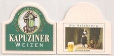 Kulmbacher Kapuziner Weizen - alter Bierdeckel "Die Belohnung."