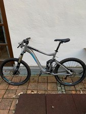 fahrrad mountainbike 26 Zoll Fully Silbergrau / blau Fox Federung 