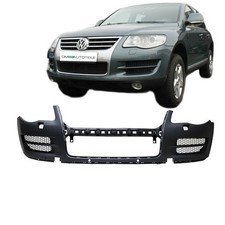 für VW Touareg I 2006-2010 Stoßstange vorne grundiert für PDC + SRA + Gitter