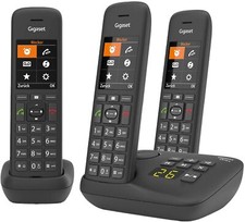 Gigaset C575A Trio 3 Schnurlose Telefone/Anrufbeantworter, großes Farbdisplay sw
