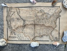 Original 1881 Farbe Map Of