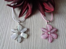 Halskette "Blume -Baumwollband