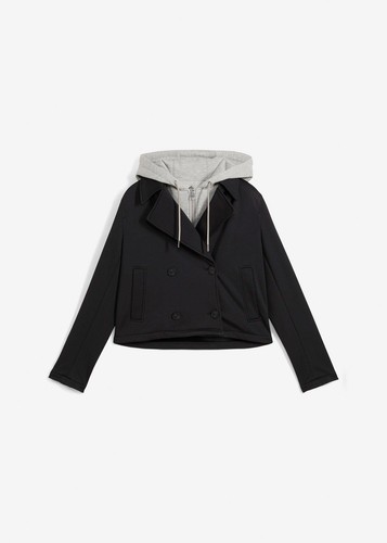 Jacke mit abgesetzter kapuze - jacke,