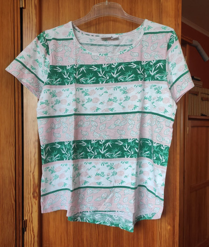 Shirt grün rosa - t-shirt,, ton