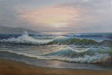 Handgemalt 60x90 Ölgemälde