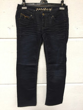 Mavi Damen Jeans Olivia Low-Rise, Straight Leg Dunkelblau W28 L32