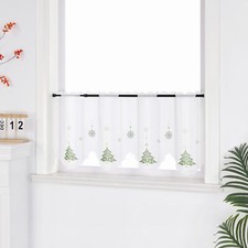 Scheibengardine Weihnachtsbaum Bistrogardine Landhaus Küche Gardine Kurzstores