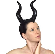 Haarreif Halloween MALEFICENT * Maske Hörner Cosplay Kostüm Verkleidung Karneval