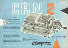 VEB Triumphatorwerk Mölkau Werbung Prospekt Rechenmaschine Triumphator DDR 1958
