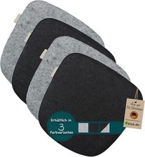 SILUK Sitzkissen aus Filz 40cm x 40 cm - Stuhlkissen für Bank 4er Set