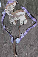 ♛ Lila-weißes Trachtenband