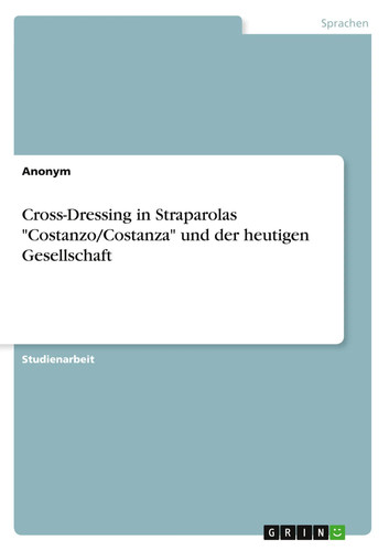 Cross dressing straparolas - in,