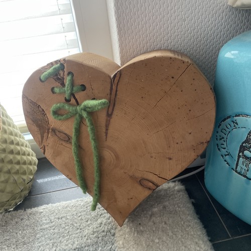 Holz herz deko groß - holz,