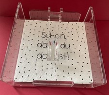 Die Wohnkugel Serviettenhalter/ Spender Acryl Plexiglas transparent 17,5x17,5 cm