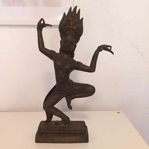 Bronzefigur kambodscha aspara - bronzefigur,
