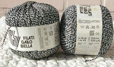 FILATI  Effektgarn Lurexgarn, 2 x 50 g, 2 x 200m, silber-schwarz