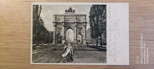 Postkarte münchen siegestor - postkarte,