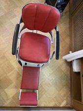 friseurstuhl antik rot/silber