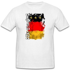 Deutschland Fußball Trikot WM Fan schwarz rot gold Fahne Public - T Shirt #12477