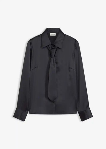 Satinbluse mit abnehmbarer