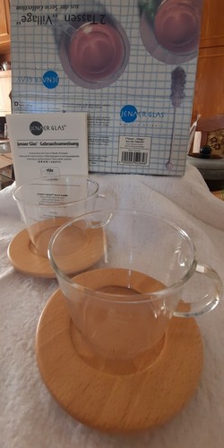 Jenaer glas tassen mit - glas, 2