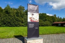 Werbepylon, Symtra-Design, mobil, H=2000 mm